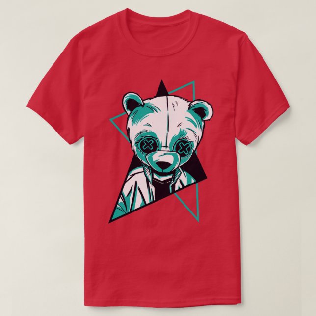 Camiseta Neon Panda Retro (Diseño del anverso)