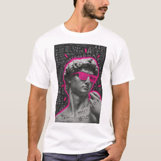 Camiseta Neon Pink David Statuesque Graphic T-Shirt