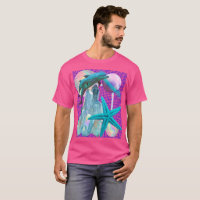 Neon Pink Vaporwave/ Seapunk Estético, Delfín