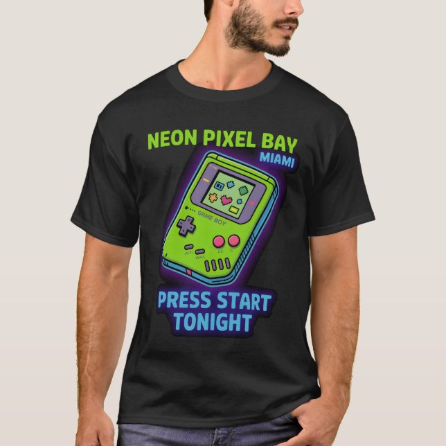 Camiseta Neon Pixel Bay (Anverso)