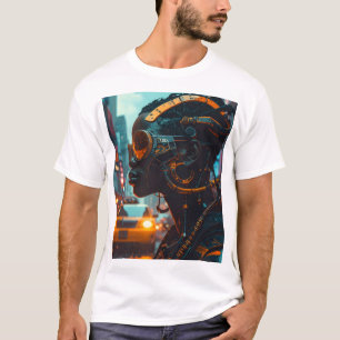 Camiseta Neon Pulse: Centinela Cibernético