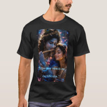 Neón Radha Krishna Amor Divino Gráfico Cyberpunk