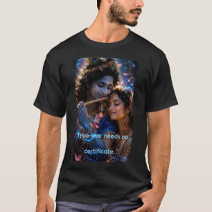 Camiseta Neón Radha Krishna Amor Divino Gráfico Cyberpunk