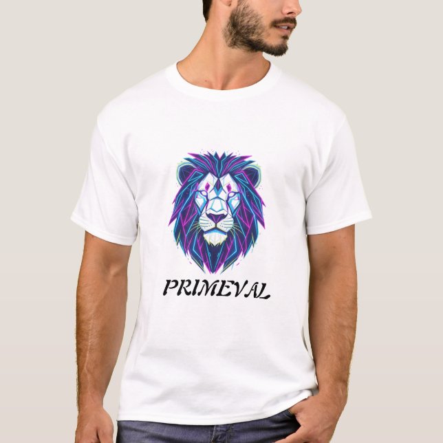 Camiseta Neon Roar Lion** (Anverso)