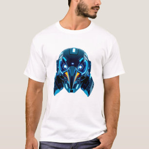 Camiseta Neon Robotic Penguin Face