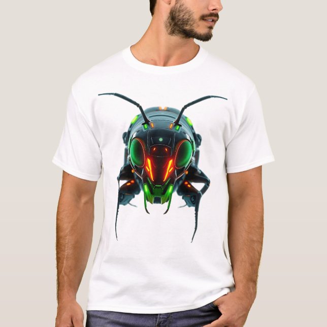 Camiseta Neon Robotic Termite Face (Anverso)