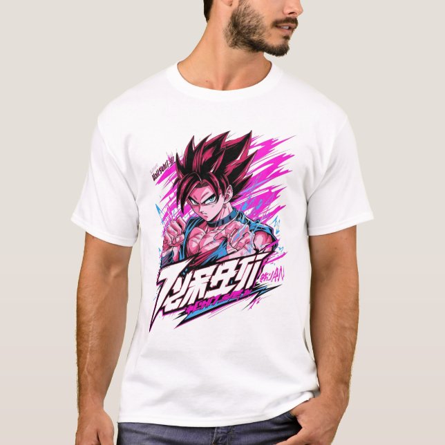 Camiseta Neon Samurai Anime (Anverso)
