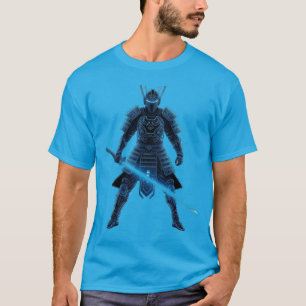 Camiseta Neon Samurai: Ciberguerrero