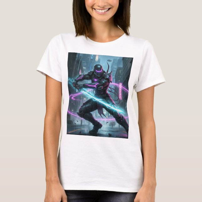 Camiseta Neon Samurai Warrior Shirt (Anverso)