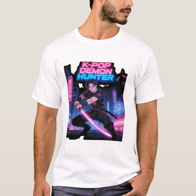 Camiseta Neon Seoul K-Pop Demon Hunter (Anverso)