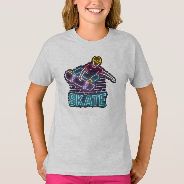 Camiseta Neon Skateboard (Anverso)