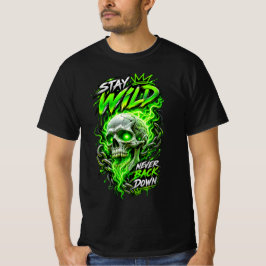 Camiseta Neon Skull – Mantén Fiero Nunca Retrocedas