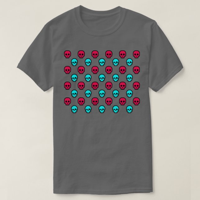 Camiseta Neon Skulls (Diseño del anverso)