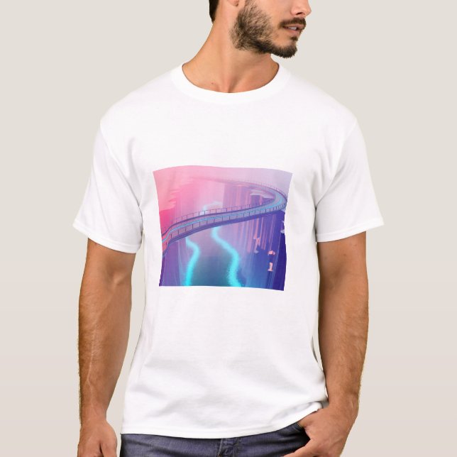 Camiseta Neon Skybridge Dreamscape (Anverso)