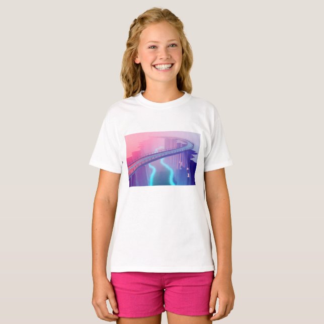Camiseta Neon Skybridge Dreamscape (Anverso completo)