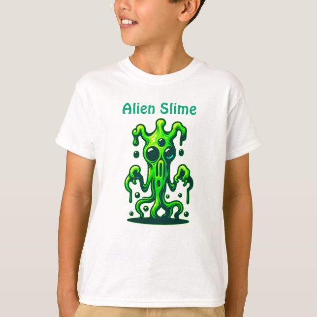 Camiseta Neon Slime Monster - Diseño Alien Asombroso de Gua (Anverso)