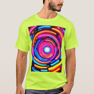 Camiseta Neon Spiral Light Art