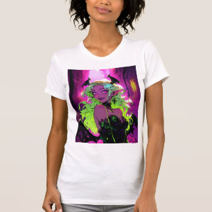 Camiseta Neon Succubus Demon Anime Chica