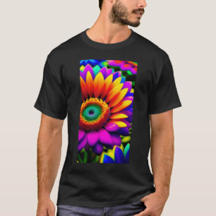 Camiseta Neon Sunflower Art Pegatina