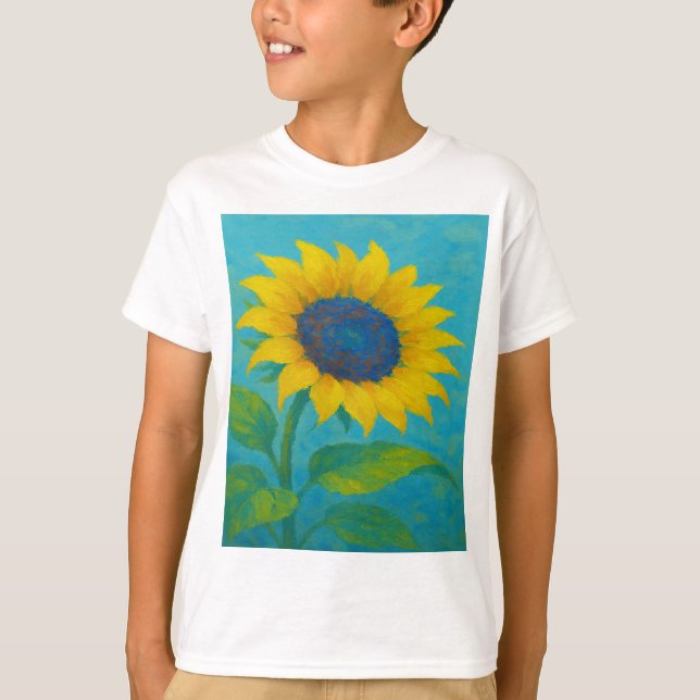 Camiseta Neon Sunflower - Naturaleza audaz en luz intensa (Anverso)