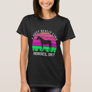 Camiseta Neon Sunset me gustan mucho los caballos