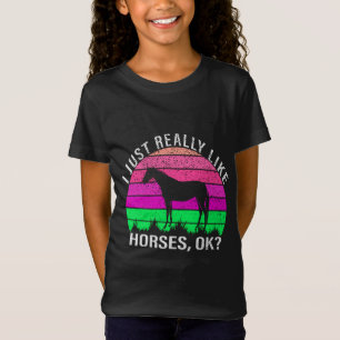 Camiseta Neon Sunset me gustan mucho los caballos