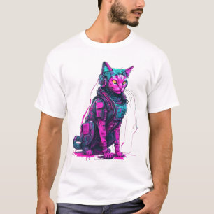Camiseta Neon Tech Cat