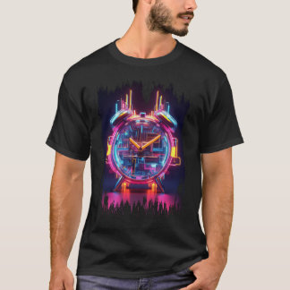 Camiseta Neon Techno Clock