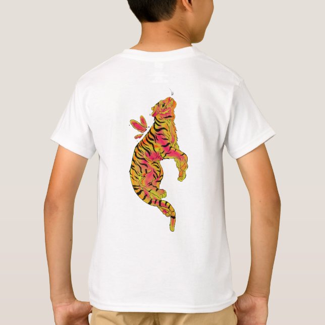 Camiseta Neon Tiger surrealista (Reverso)