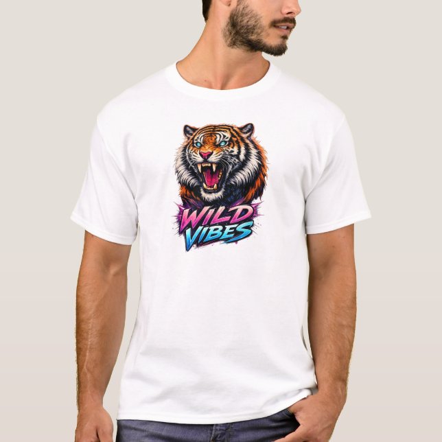 Camiseta Neon Tiger Wild Vibes (Anverso)