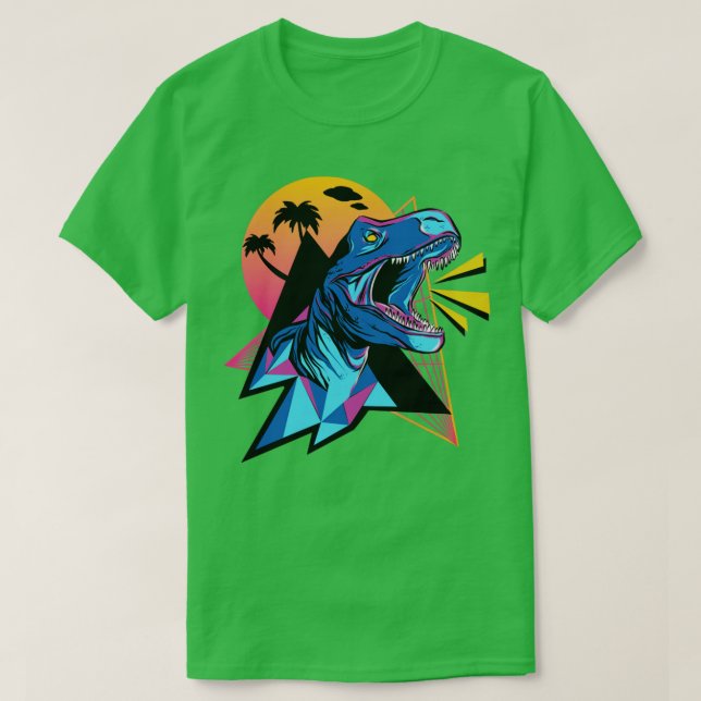 Camiseta Neon TRex (Diseño del anverso)