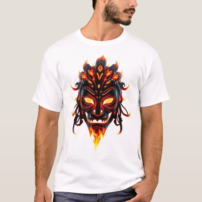 Camiseta Neon Tribal Face Art (Anverso)