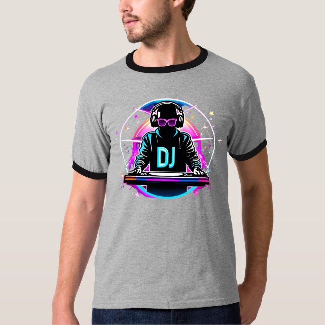Camiseta "Neon Vibes: La paliza cósmica del DJ" (Anverso)