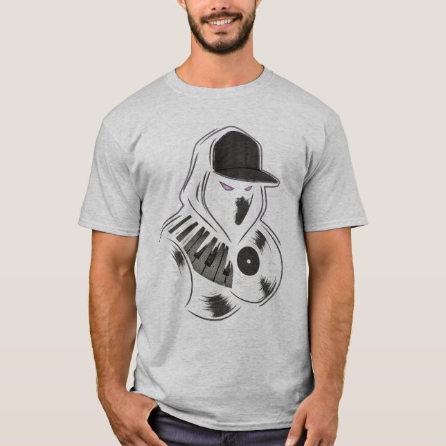 Camiseta Neon Vinyl Piano Hoodie Ninja (Anverso)