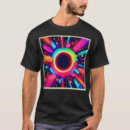 Camiseta Neon Vortex de arte ligero