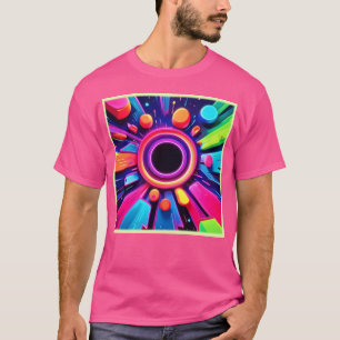 Camiseta Neon Vortex Resumen del arte espacial