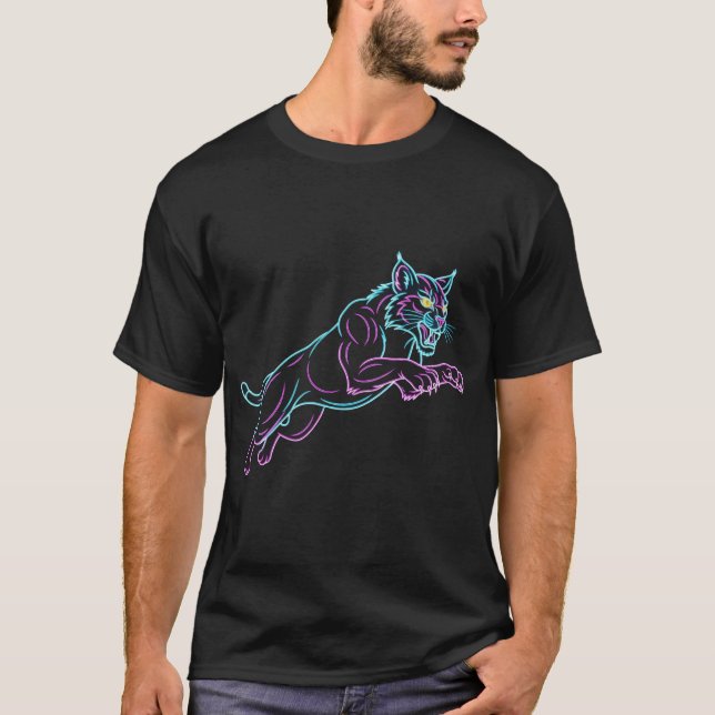 Camiseta Neon Wildcat Black Tee (Anverso)