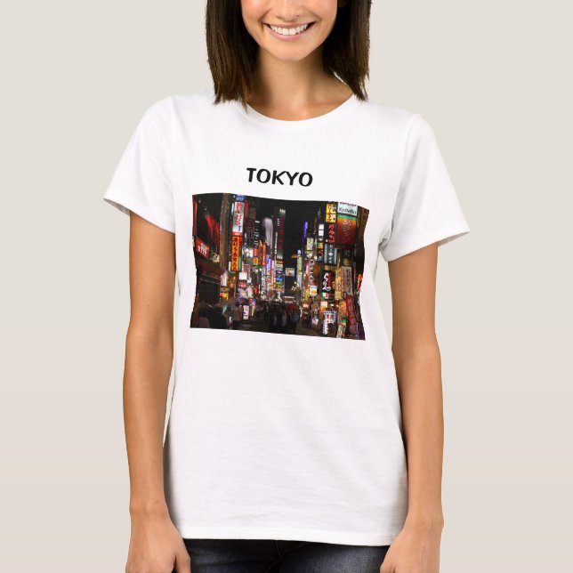 Camiseta Neones de Tokio de noche en Japón (Anverso)