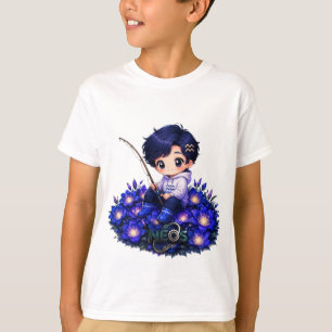 Camiseta Neos Kawaii Zodíaco Acuario