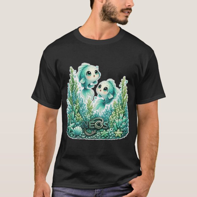Camiseta Neos Kawaii Zodíaco Piscis (Anverso)