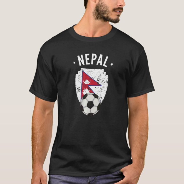 Camiseta Nepal Fútbol Bandera Fútbol Raíz del Orgullo Nepal (Anverso)