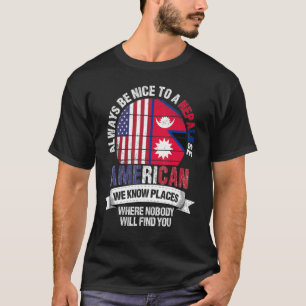 Camiseta Nepalés Estadounidense Conocemos Lugares Donde El