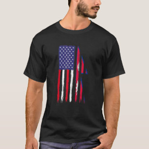 Camiseta Nepalés tiene raíces en la bandera mitad estadouni