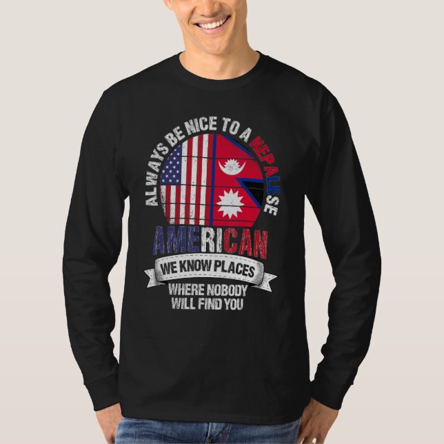 Camiseta Nepalese American We know Places where Country Nep (Anverso)