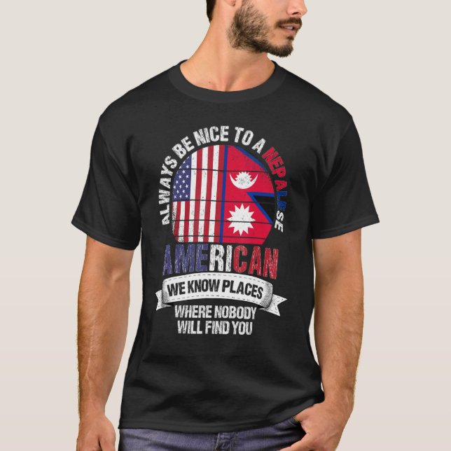 Camiseta Nepalese American We know Places where Country Nep (Anverso)