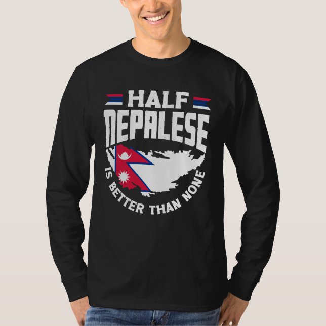 Camiseta Nepalese Nepal Nepalese Flag Half Nepalese (Anverso)