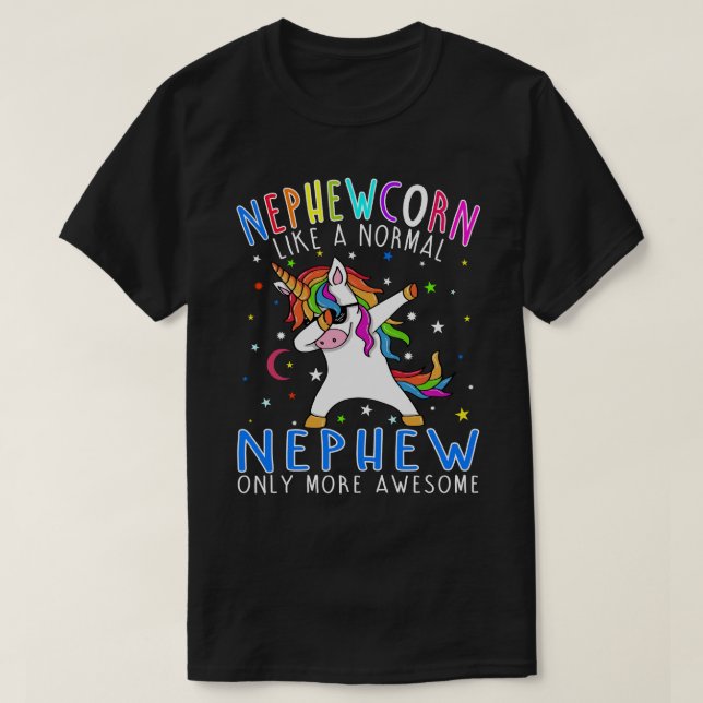 Camiseta nephewcorn Like A nephew Only Awesome Dabbing Unic (Diseño del anverso)