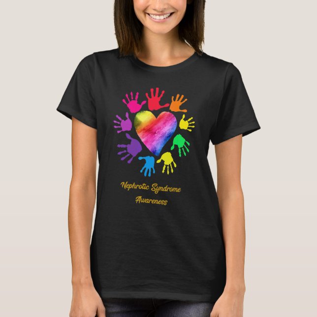 Camiseta Nephrotic Syndrome Awareness Hands Nephrotic Syndr (Anverso)