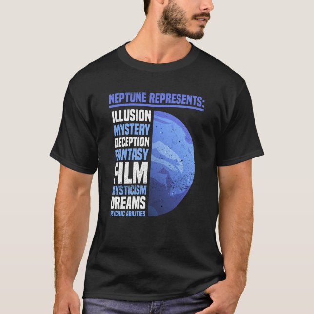 Camiseta Neptuno Astrología Espiritualidad Neptuno Planeta (Anverso)