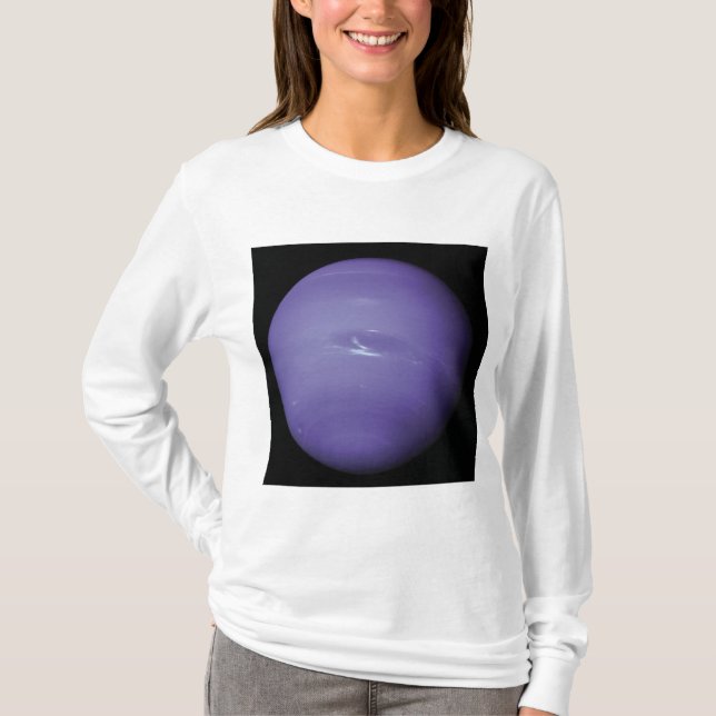Camiseta Neptuno azul hermoso, según lo visto de espacio, (Anverso)